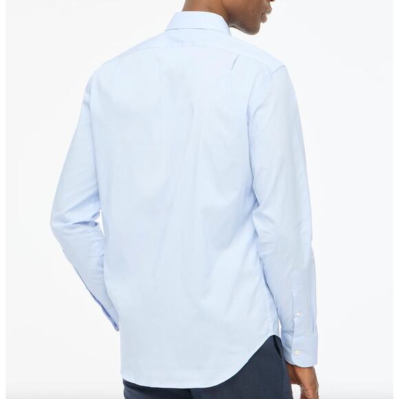 J.Crew Slim Performance Dress Shirt Classic Blue Eoe Cotton Blend Large NWT - Picture 2 of 13